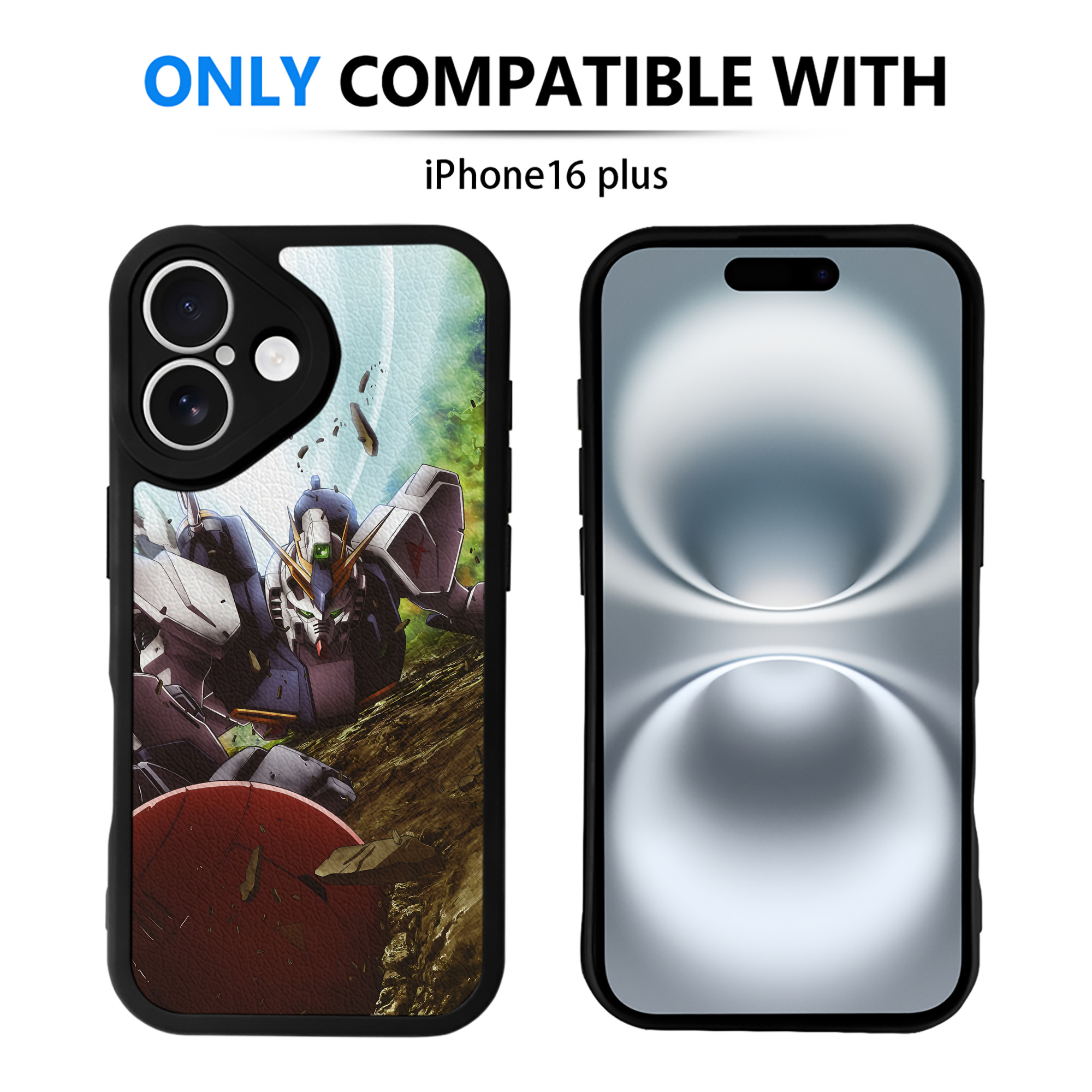 （画像用） 機動戦士ガンダム Mobile Suit Gundam 【iPhone 16シリーズ対応】シリコンスマホケース（レザー調） 材質：シリコン